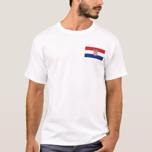 Kroatien-Flagge und Karten-T - Shirt