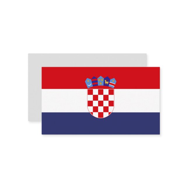 Kroatien-Flagge Visitenkarte (Vorderseite/Rückseite Beispiel)