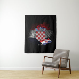 Kroatien-Flagge Wandteppich