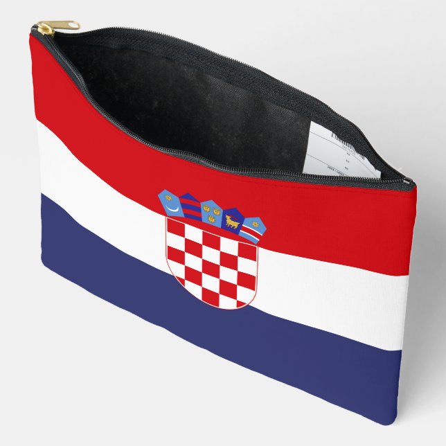 Kroatien-Flagge Zubehörtasche (Offen)