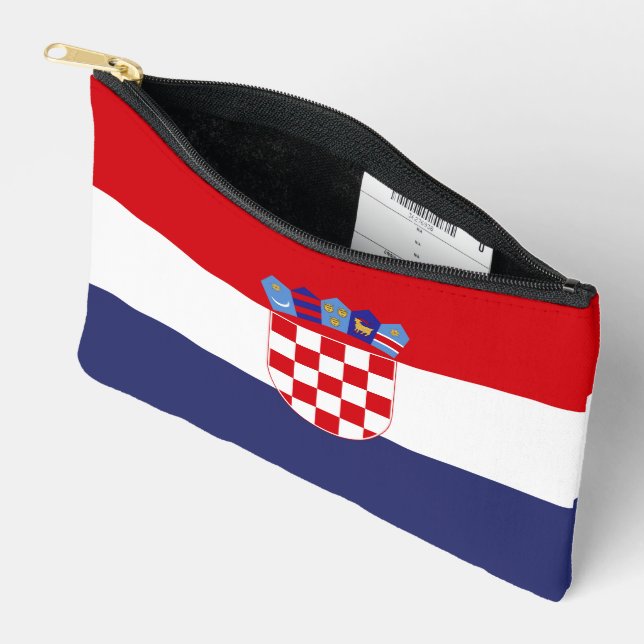 Kroatien-Flagge Zubehörtasche (Offen)