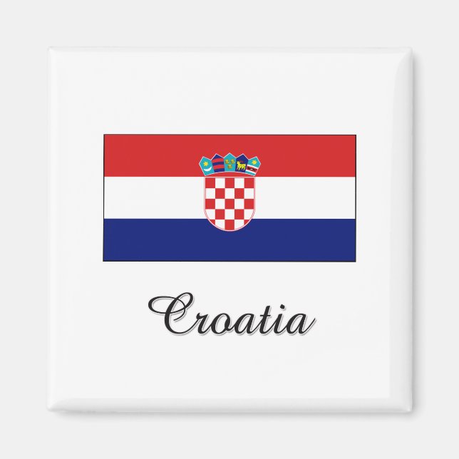 Kroatien Flaggen-Design Magnet (Vorne)
