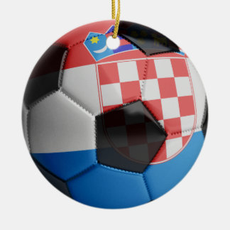 Kroatien-Flaggen-Fußball Keramik Ornament