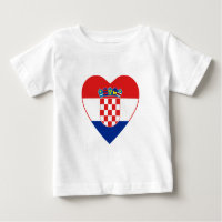 Kroatien Flaggen Herzlicher T - Shirt