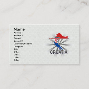 Kroatien-Flaggen-Karte 2,0 Visitenkarte
