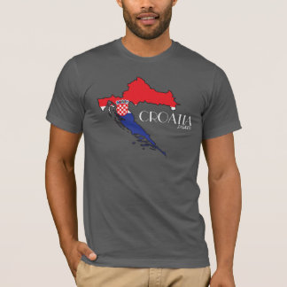 Kroatien-Flaggen-Karten-Shirt T-Shirt