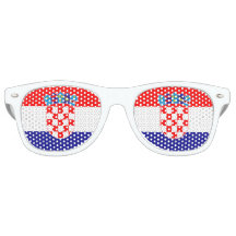 Kroatien Flaggen Party Shades Sonnenbrille