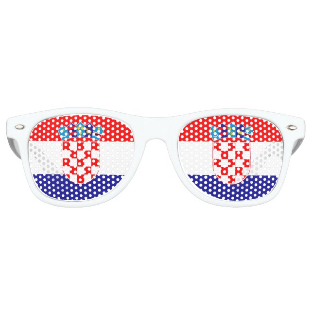 Kroatien Flaggen Party Shades Sonnenbrille (Vorderseite)
