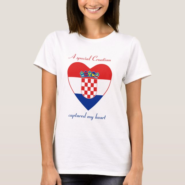 Kroatien-Flaggen-Schatz-T - Shirt (Vorderseite)
