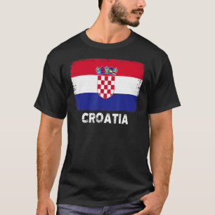 Kroatien Flaggen unterstützen kroatische Volksfrau T-Shirt