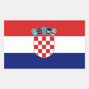 Kroatien Flaggenaufkleber Rechteckiger Aufkleber