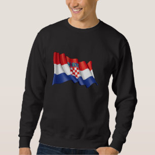 Kroatien Flaggenhemd, Kroatische Karte, Kroatien S Sweatshirt