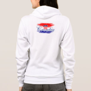 Kroatien-Flaggenkarte Hoodie