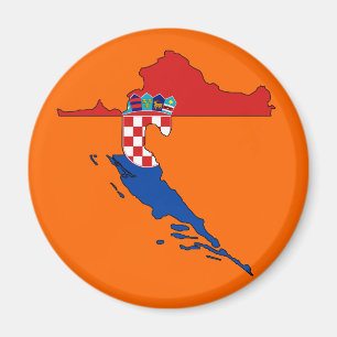Kroatien-Flaggenkarte Magnet