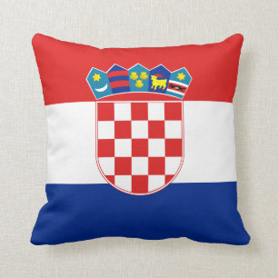 Kroatien-Flaggenkissen Kissen