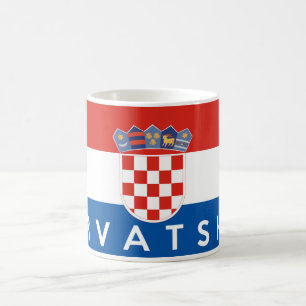 Kroatien-Flaggenland hrvatska Textname Kaffeetasse