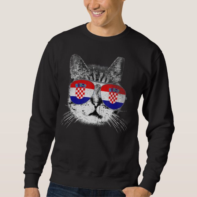 Kroatien Flaggenland Roots Katzensprung Sweatshirt (Vorderseite)