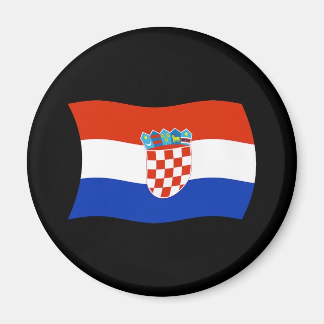 Kroatien Flaggenmagnet Magnet (Vorne)
