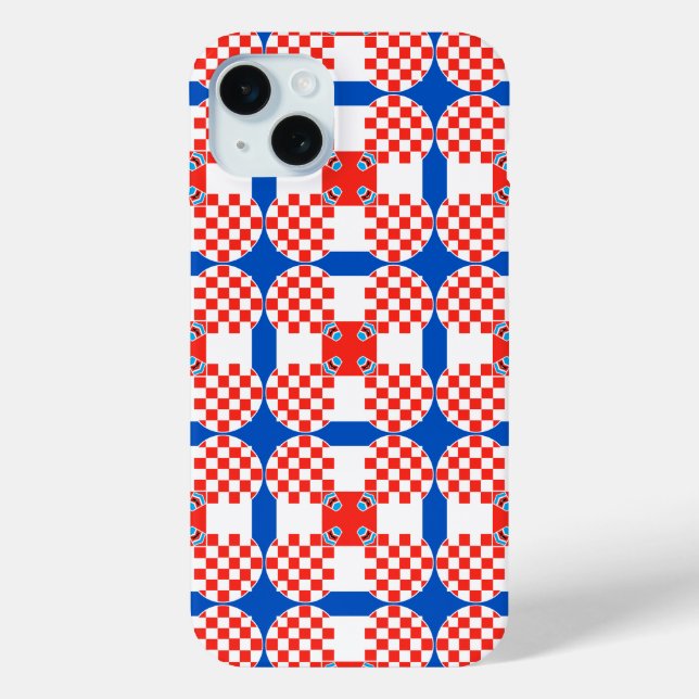 Kroatien-Flaggenmuster Case-Mate iPhone Hülle (Rückseite)