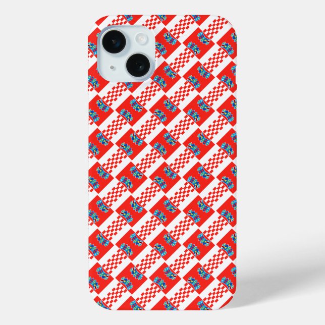 Kroatien-Flaggenmuster Case-Mate iPhone Hülle (Rückseite)