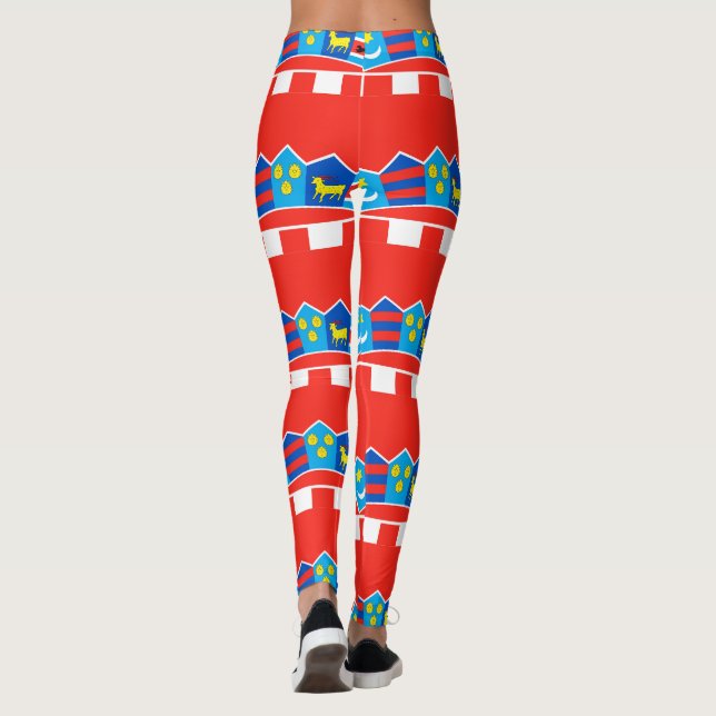 Kroatien-Flaggenmuster Leggings (Rückseite)