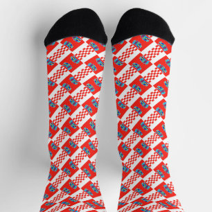 Kroatien-Flaggenmuster Socken