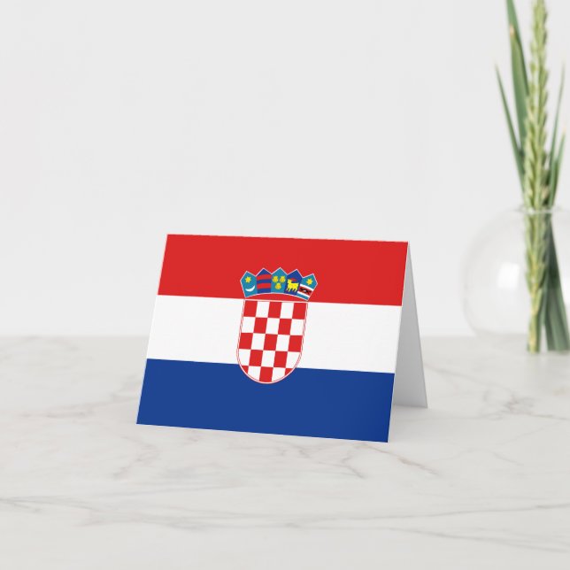 Kroatien Flaggennotecard Karte (Vorderseite)