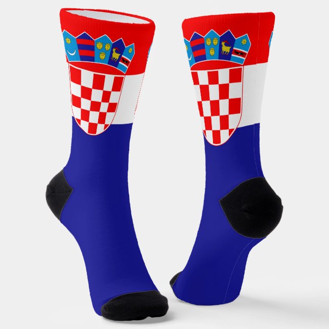 Kroatien Flaggenpatriotischer Nationalstolz Kroati Socken (Gewinkelt)