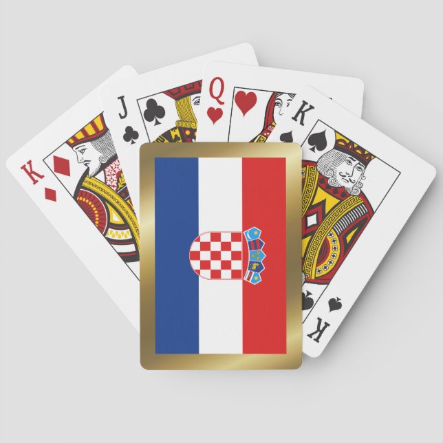 Kroatien Flaggenplatzierungskarten Spielkarten (Rückseite)