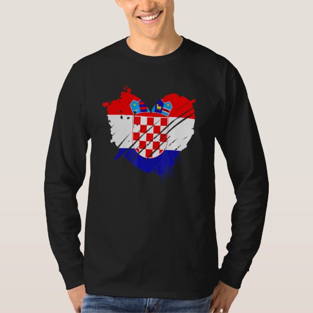 Kroatien Flaggenstaat I Liebe Kroatien In meinem D T-Shirt (Vorderseite)