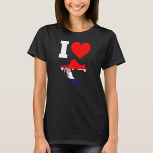 Kroatien Flaggenstaat Kroatien I Liebe Kroatien T-Shirt