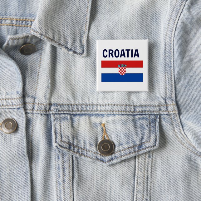 Kroatien - Flaggenstaat Kroatien Schaltfläche Button (Beispiel)
