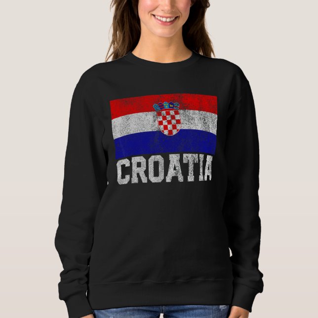 Kroatien Flaggenstaat Roots Country Family N Sweatshirt (Vorderseite)
