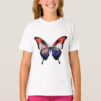Kroatien Frack Butterfly Flag-Aufkleber