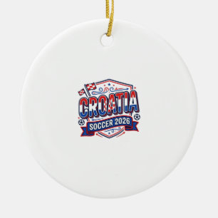 Kroatien Fußball 2026 Fußball Fett Land Typografie Keramik Ornament