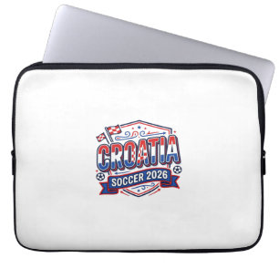 Kroatien Fußball 2026 Fußball Fett Land Typografie Laptopschutzhülle