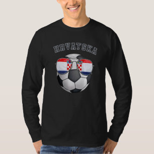 Kroatien Fußball Fan Sunglass Fußball Kroatien T-Shirt