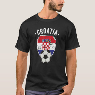 Kroatien Fußball Kroatien Flaggenfußball Kroatisch T-Shirt