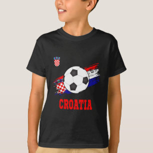 Kroatien Fußball kroatisch Fußll Kroaten Fußball  T-Shirt