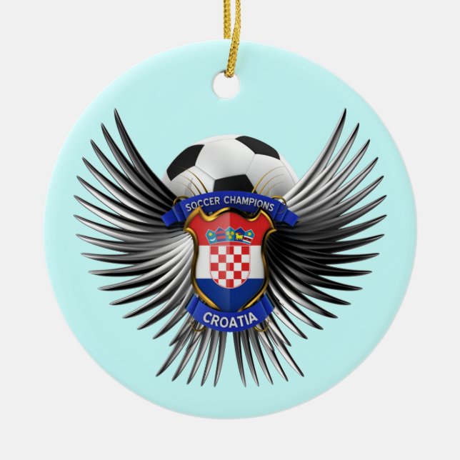 Kroatien-Fußball-Meister Keramik Ornament (Vorne)
