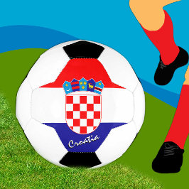 Kroatien Fußball und Kroatische Flagge / Sport