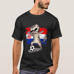 Kroatien Fußballmannschaft Fußball Dabbing Katze K T-Shirt