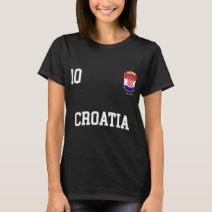 Kroatien Hoodie 10 Kroatische Flaggen-Fußballmanns T-Shirt