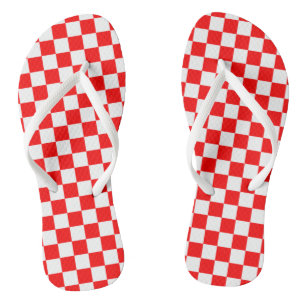 Kroatien Hrvatska Checked Flip Flops