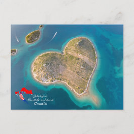 Kroatien | Hrvatska | Galešnjak, Herz-Liebe-Insel Postkarte
