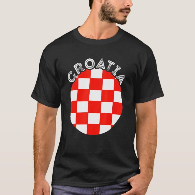 Kroatien Hrvatska Kroatischer Stolz kroatische Fla T-Shirt (Vorderseite)