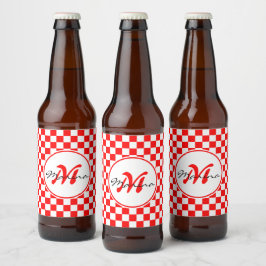 Kroatien | Hrvatska | Name Monogram Bierflaschenetikett