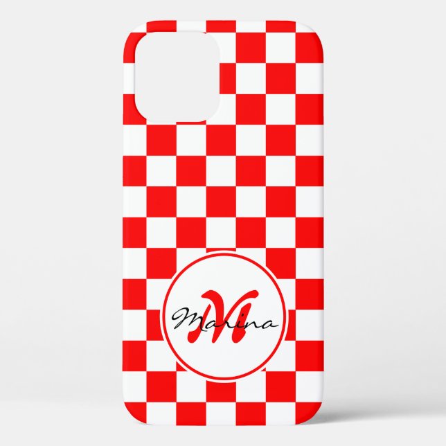 Kroatien | Hrvatska | Name Monogram Case-Mate iPhone Hülle (Rückseite)