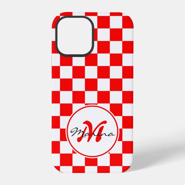 Kroatien | Hrvatska | Namensmonogramm iPhone Hülle (Rückseite)