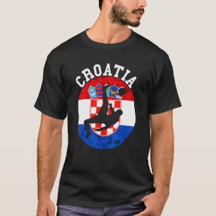 Kroatien Hrvatska Soccer Team Kroatische Flagge Kr T-Shirt
